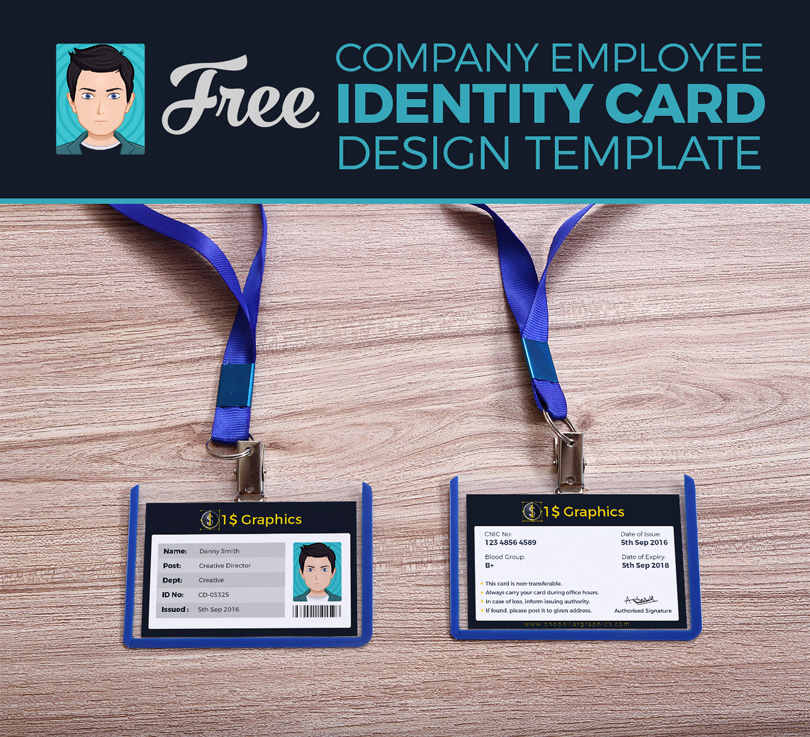 Employee Identity Card Template Awesome Free Pany Employee Identity Card Design Template – E