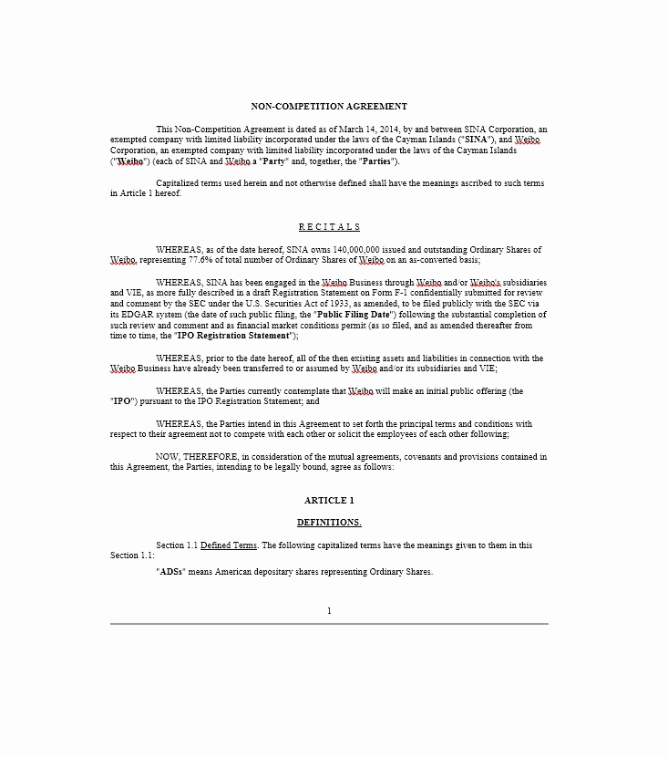Employee Non Compete Agreement Template Awesome 39 Ready to Use Non Pete Agreement Templates Template Lab