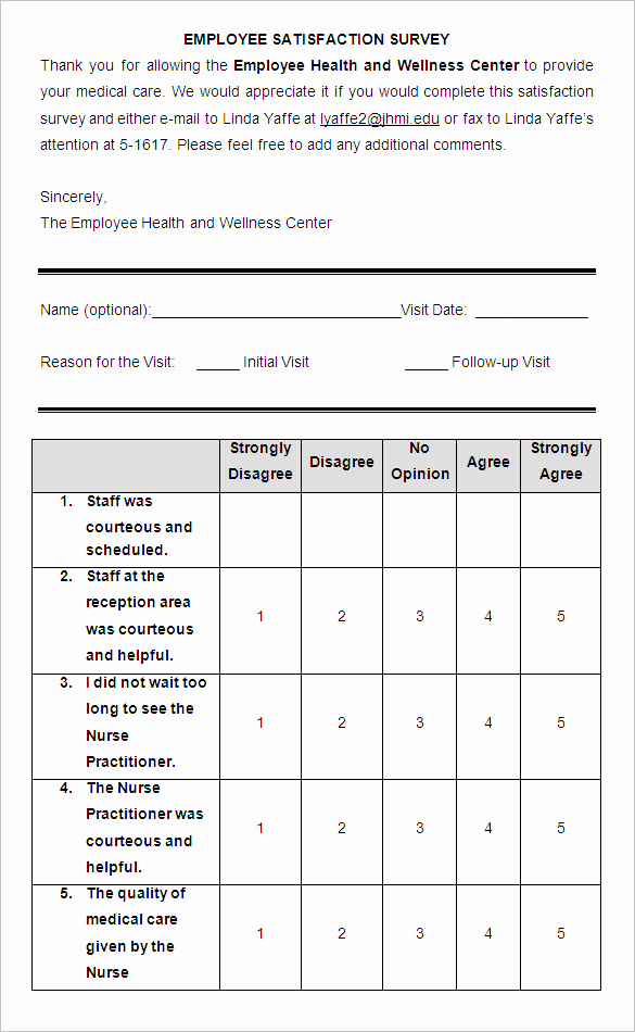 Employee Satisfaction Survey Template Best Of 9 Employee Satisfaction Survey Templates &amp; Samples Doc