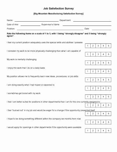 Employee Satisfaction Survey Template Lovely 30 Sample Survey Templates In Microsoft Word