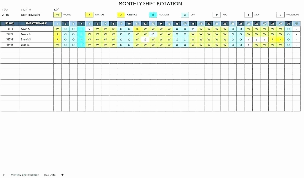 Excel Shift Schedule Template Fresh Monthly Schedule Maker Excel Schedule Generator Full Size