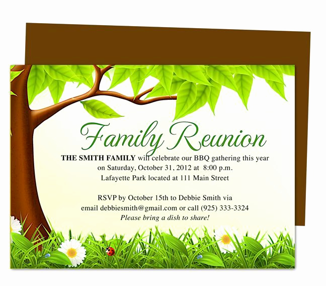Family Reunion Flyers Templates Fresh Family Tree Reunion Party Invitations Templates