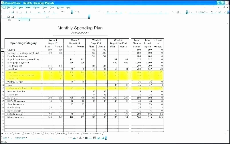 Financial Plan Template Excel Elegant Financial Planner Spreadsheet Free Bill Planner Template