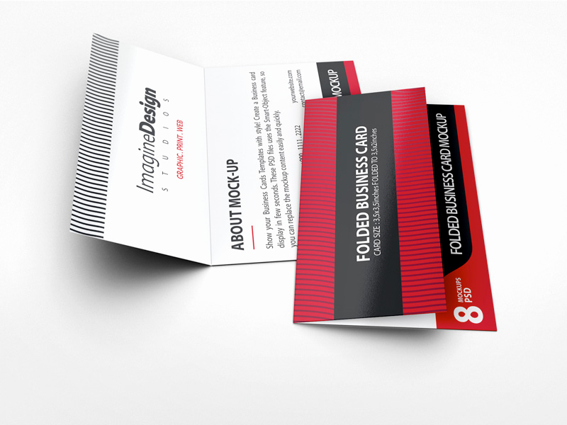 Folding Business Cards Template Inspirational Folded Business Card Mockup V3 by Idesignstudio