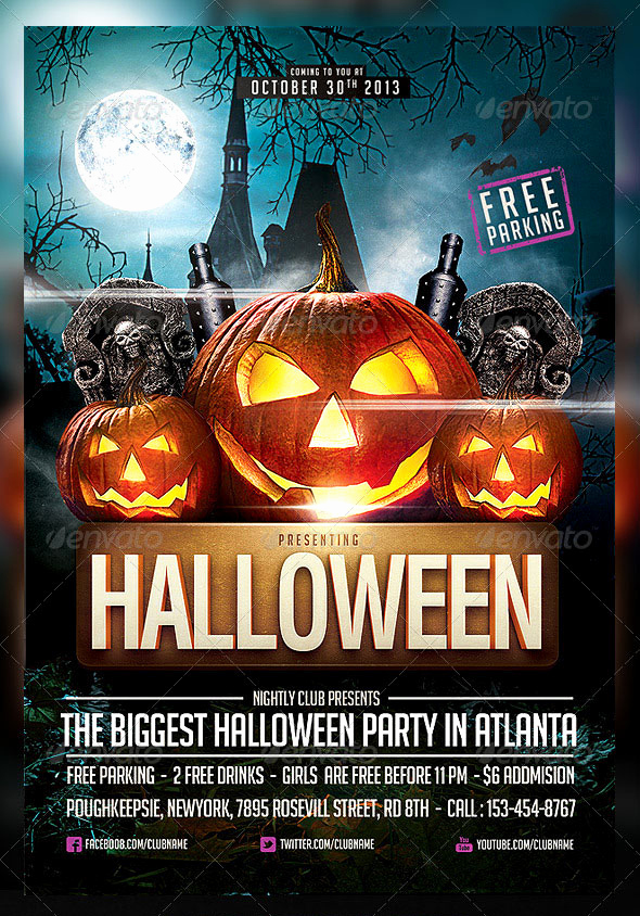 Free Download Flyer Templates Fresh 60 Premium &amp; Free Psd Halloween Flyer Templates