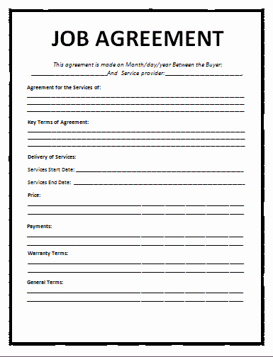 Free Employment Contract Templates Unique Agreement Templates