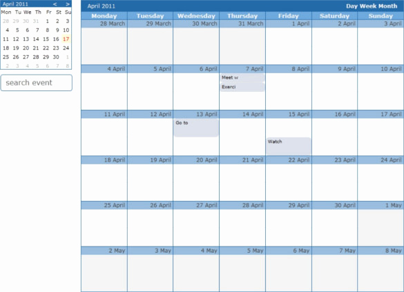 Free event Calendar Template Elegant 26 HTML Calendar Templates HTML Psd Css