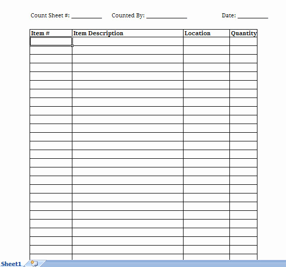 Free Excel Inventory Template Elegant 5 Best Of Printable Blank Excel Spreadsheet
