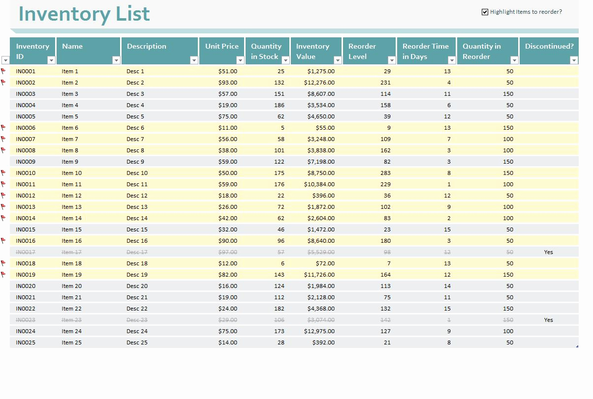 Free Excel Inventory Template Elegant Excel Inventory Control