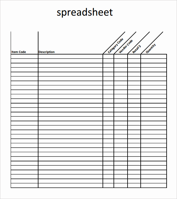 Free Excel Inventory Template Fresh 6 Best Of Free Printable Blank Spreadsheet