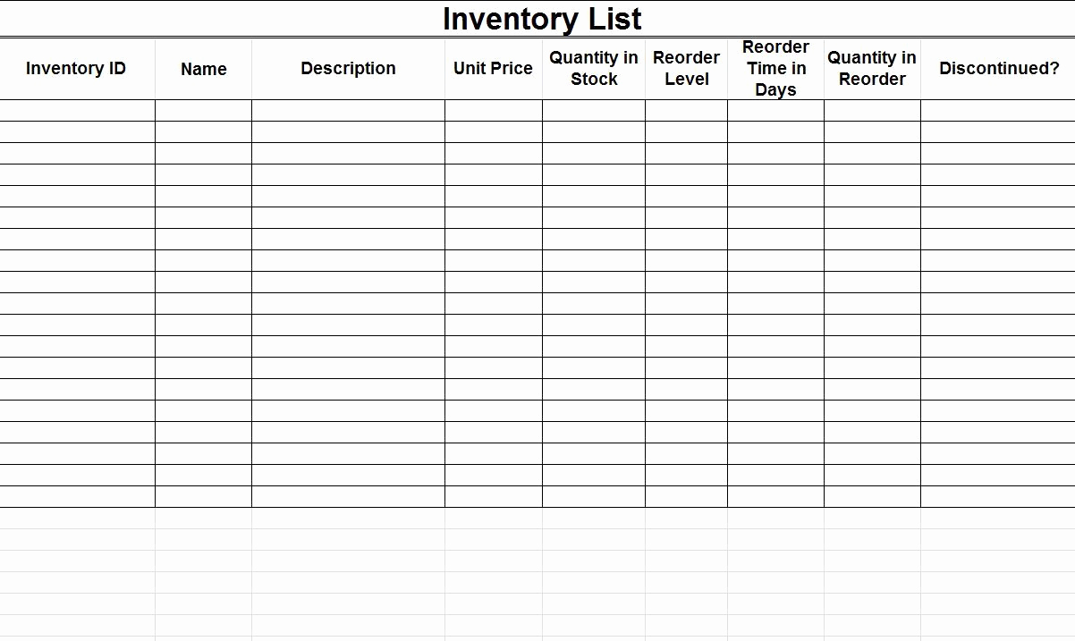Free Excel Inventory Template Inspirational Inventory Spreadsheet Templates Spreadsheet Templates for