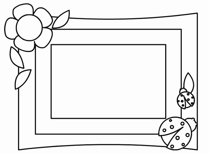 Free Printable Picture Frame Templates Awesome Flower Picture Frame Coloring Page Coloring Page &amp; Book