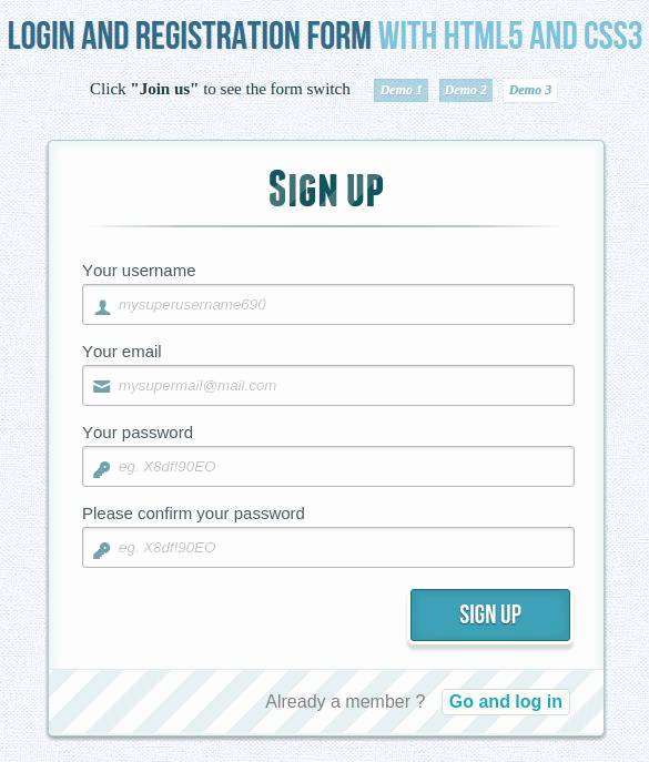 Free Registration forms Template Best Of 20 HTML5 Signup &amp; Registration forms HTML Css