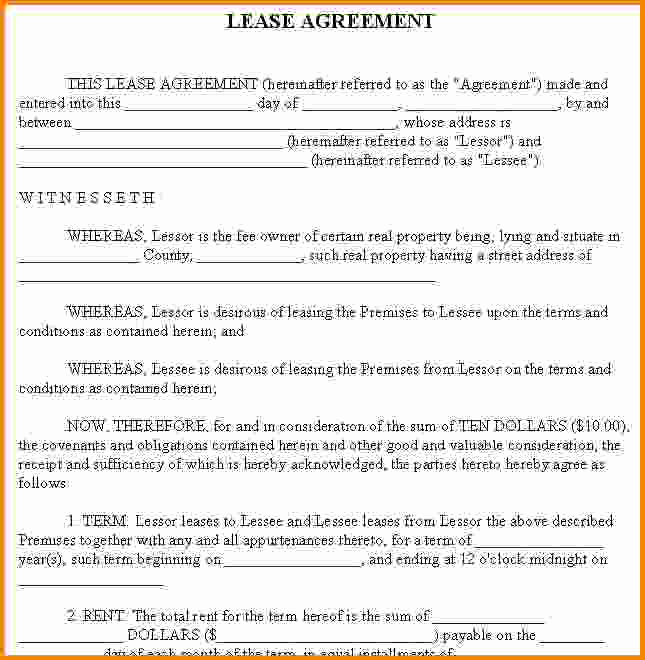 House Rental Contract Template Elegant Lease Agreement for Rental House