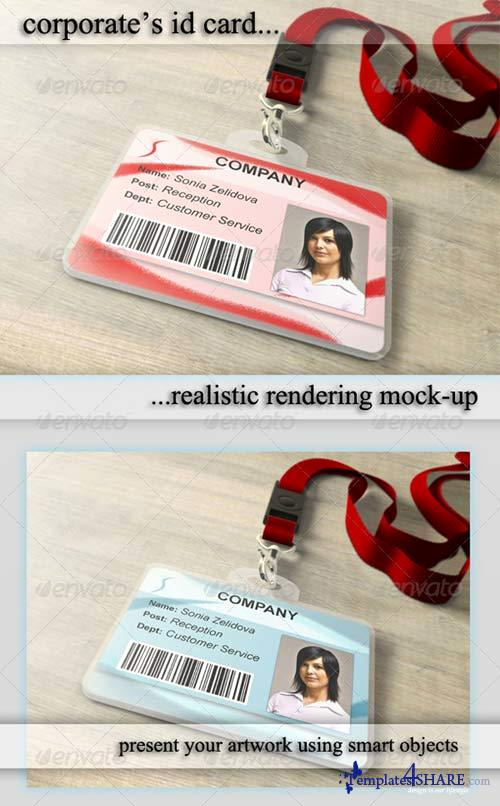 Id Badge Template Photoshop Best Of Graphicriver Id Card Holder Mockup Templates4share