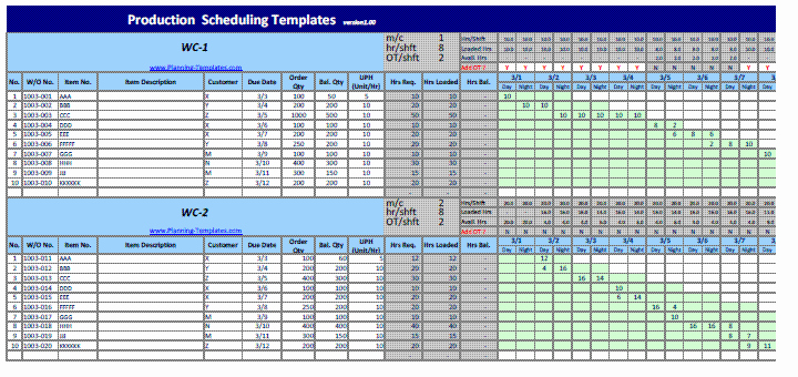 Manufacturing Production Schedule Template Elegant Production Schedule Template Excel