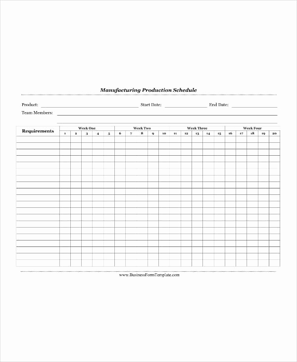 Manufacturing Production Schedule Template Lovely 11 Production Calendar Templates Pdf