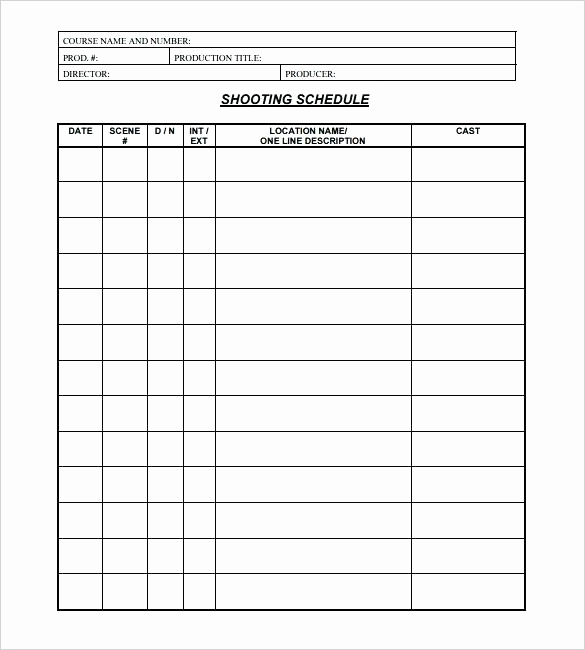 Manufacturing Production Schedule Template New Manufacturing Schedule Template event Production Free