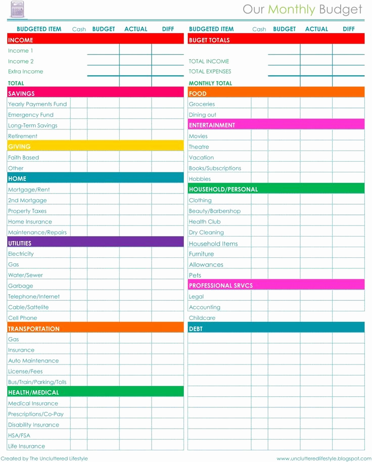 Monthly Budget Spreadsheet Template Lovely Pin by Printables Kathy Loves