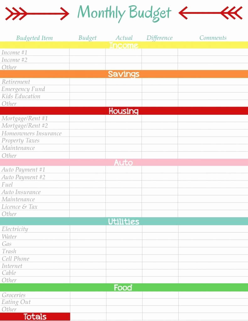 Monthly Budget Spreadsheet Template Lovely some Of You May Have Noticed This Monthly Bud Printable