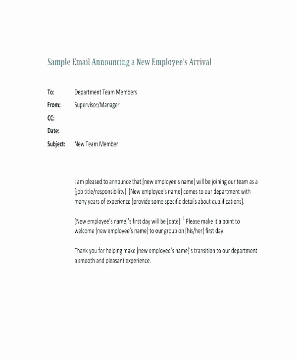 New Hire Packet Template Unique Wel E Email Template for New Employee Hire Packet Sample