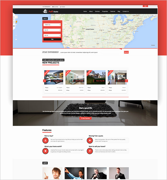 Open source Websites Templates New Web Templates Open source 21 Real Estate themes