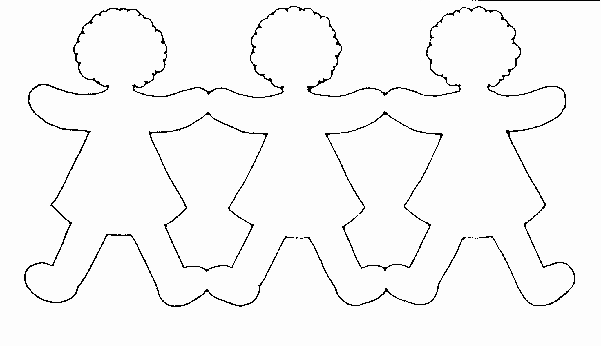 Paper Cut Outs Templates Inspirational Paper Doll Chain Template Craft …