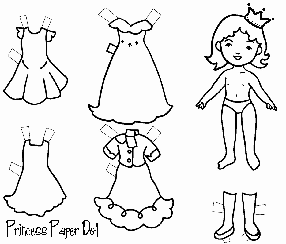 Paper Cut Outs Templates Inspirational Princess Paper Doll