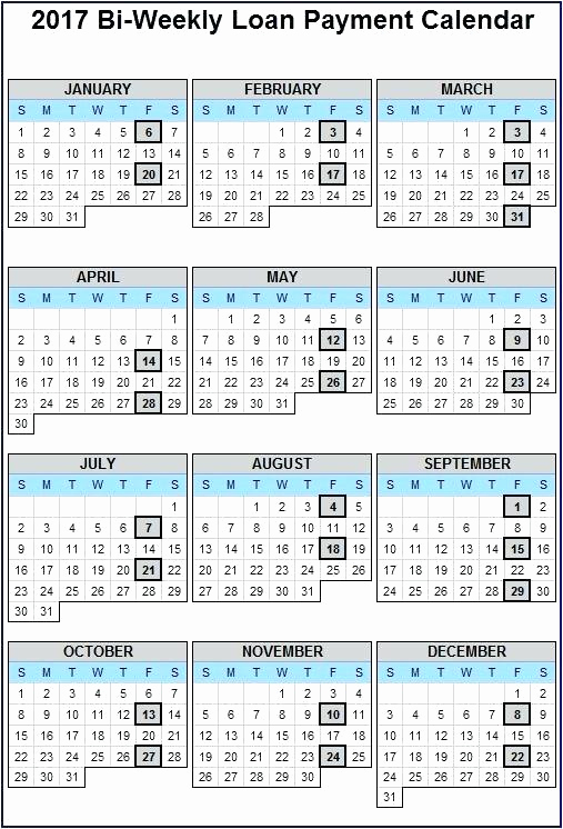 Payroll Calendar Template 2017 New Biweekly Payroll Calendar 2017 Template