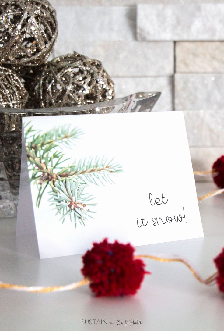 Printable Greeting Card Templates Lovely December S Free Winter Printable Greeting Card Template