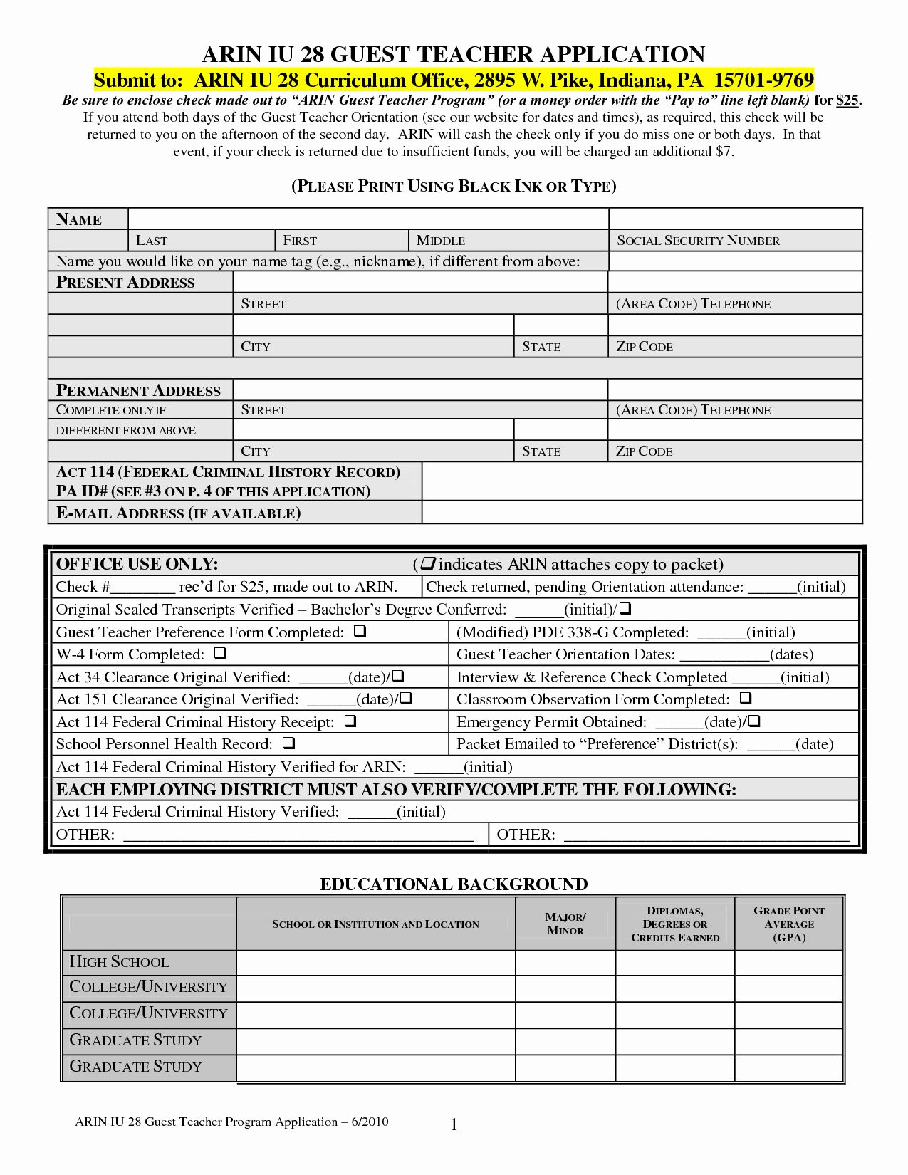 Printable Job Applications Template Beautiful 8 Best Of Printable Blank Application for
