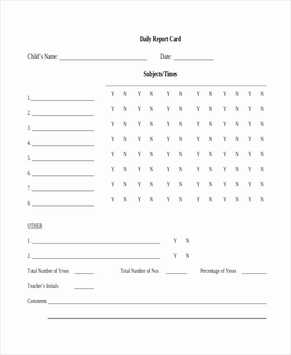 Printable Report Card Template Elegant 11 Report Card Templates Word Docs Pdf Pages