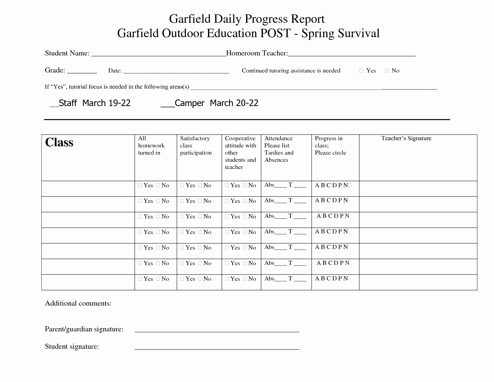 Printable Report Card Template Fresh Printable Student Progress Report Template