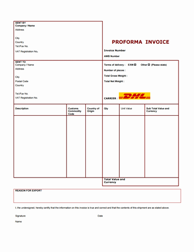 Pro forma Invoice Template Awesome Proforma Invoice Template Free Download Create Edit