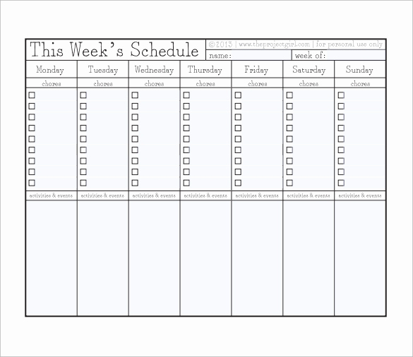 Roommate Chore Chart Template Fresh 10 Sample Chore Chart Templates