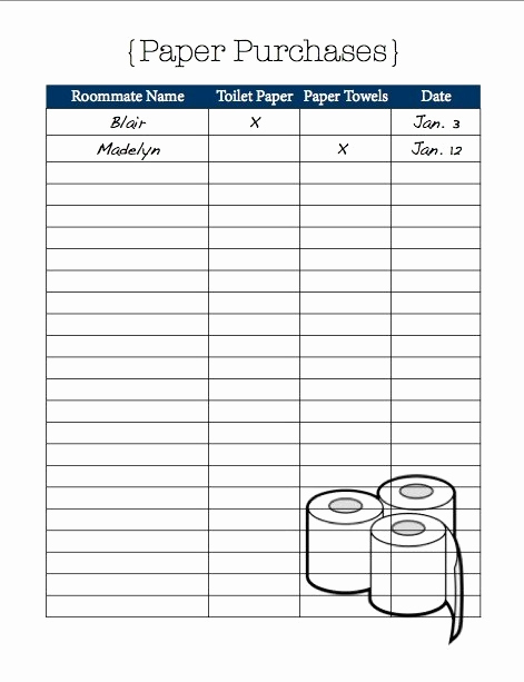 Roommate Chore Chart Template Fresh Chore Charts &amp; organizational Tips for Living with