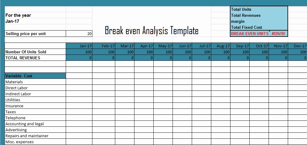 Simple Break even Analysis Template Awesome Get Break even Analysis Excel Template Xls Free Excel