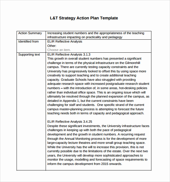 Strategic Planning Template Word Beautiful Strategic Action Plan Template 9 Download Documents In