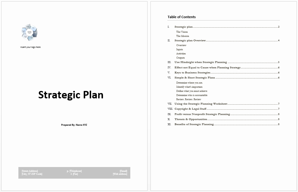 Strategic Planning Template Word Luxury Strategy Plan Template Microsoft Word Templates
