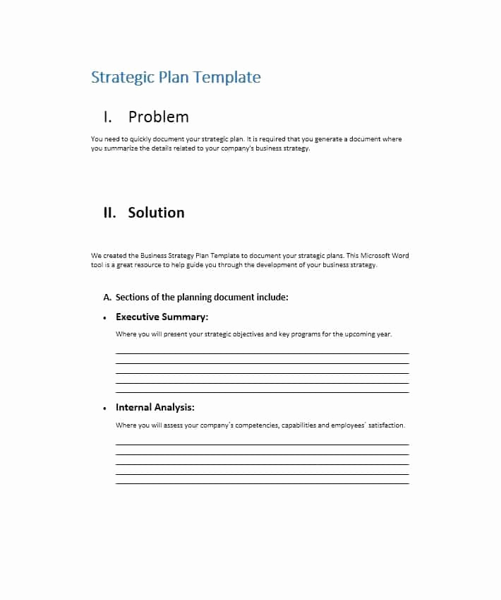 Strategic Planning Template Word New 32 Great Strategic Plan Templates to Grow Your Business