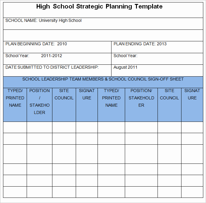 Strategic Planning Template Word New 5 Sample School Strategic Plan Templates Doc Pdf