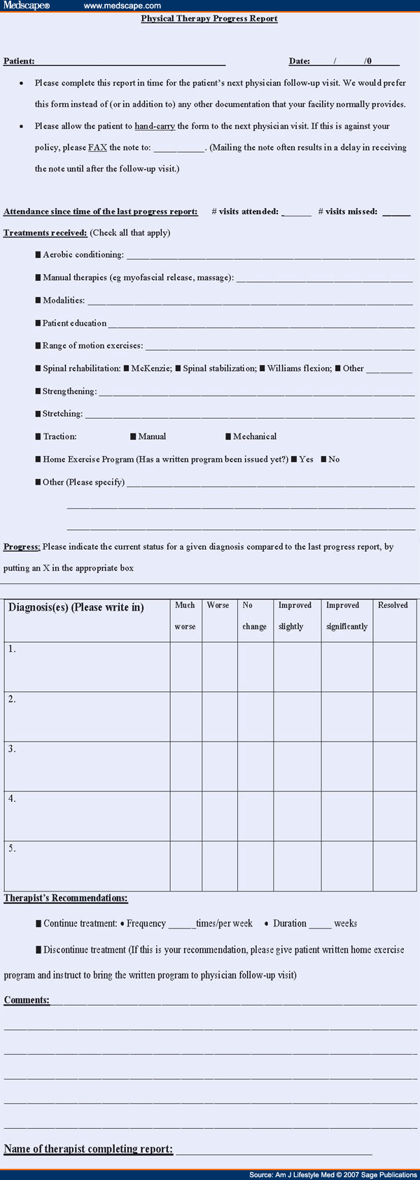 therapy progress note template