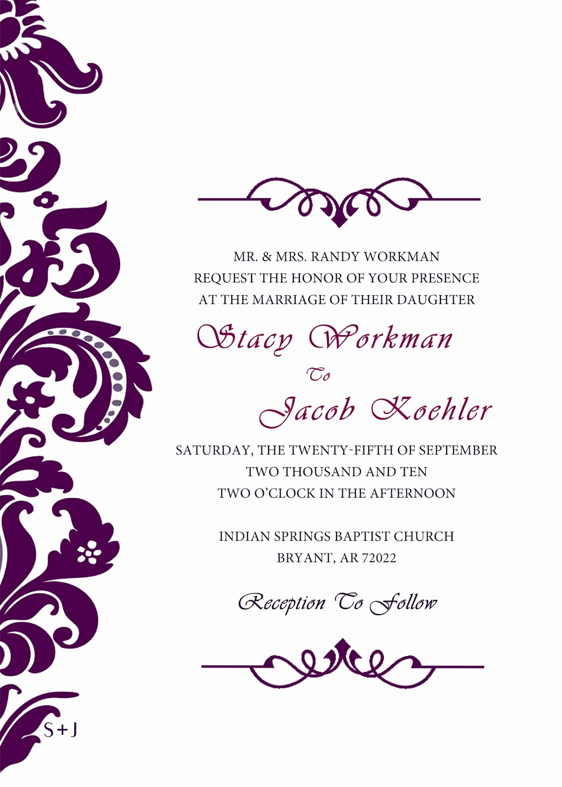 Wedding Invitation Design Templates Lovely Blank Wedding Invitations Templates Purple
